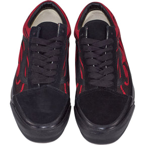 Vans Black Red Flame LX Old Skool Trainers