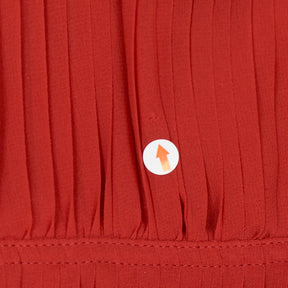 Self-Portrait Red Chiffon Midi Dress