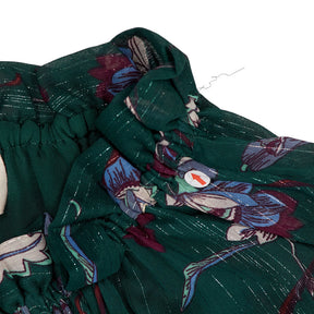 Hush Green Floral Asymmetric Dress