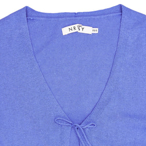 NRBY Blue Cotton Linen Cardigan