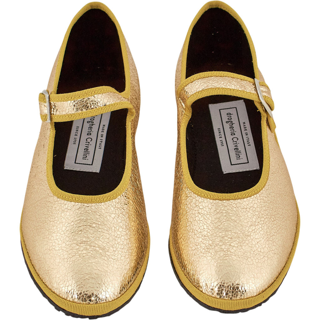 Drogheria Crivellini Gold Ness Mary Jane Shoes