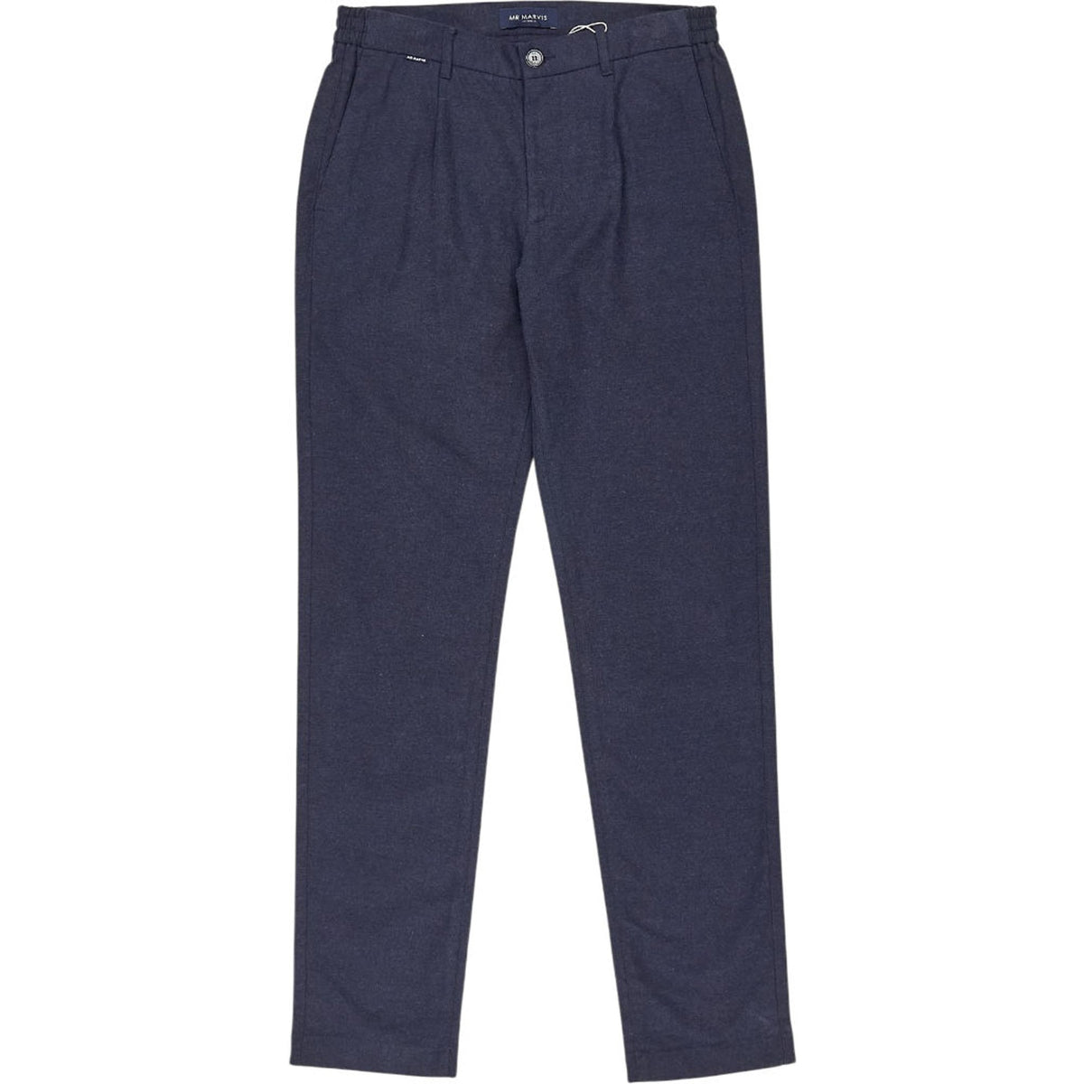MR MARVIS Blue/Grey Cosmis Flannel Trousers