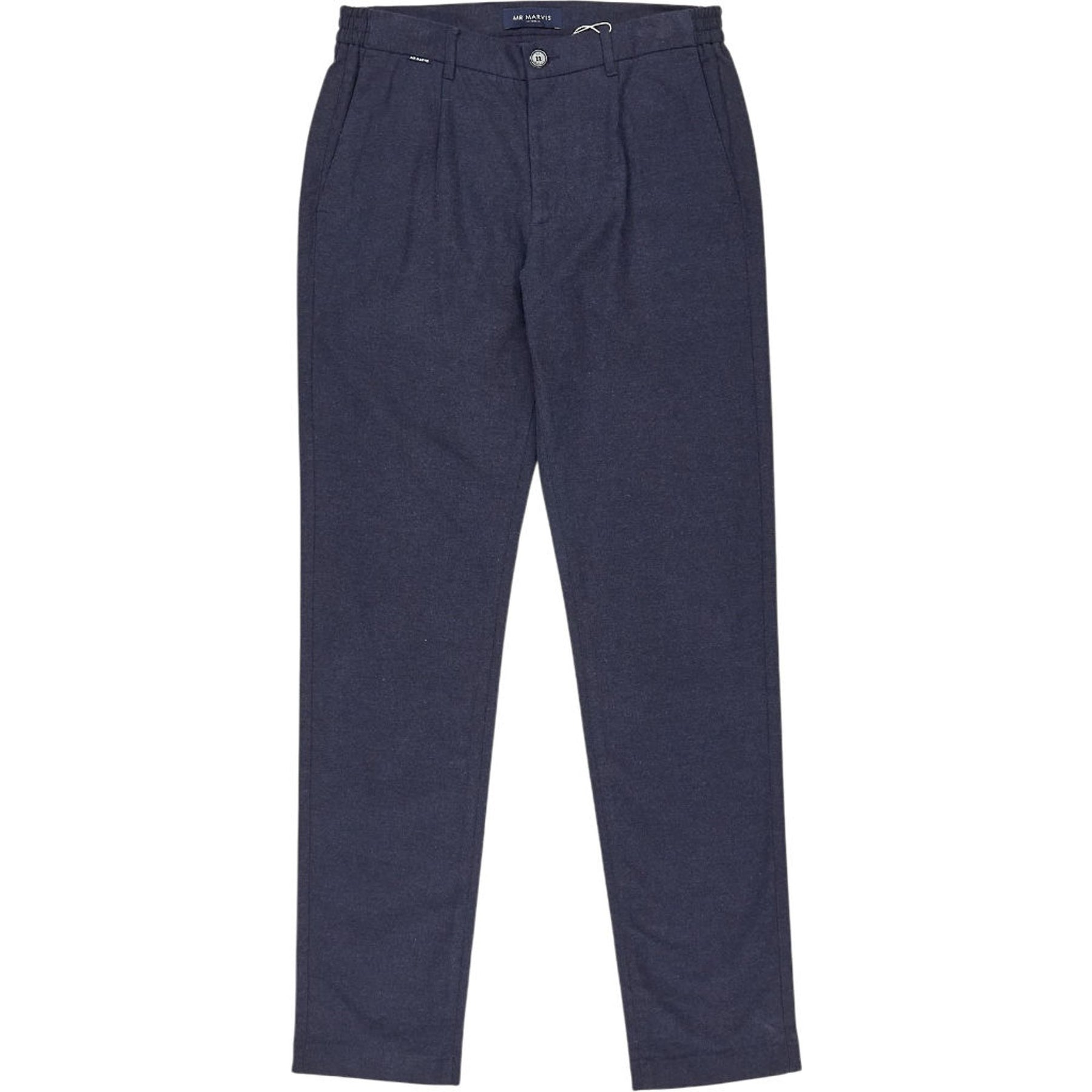 MR MARVIS Blue/Grey Cosmis Flannel Trousers