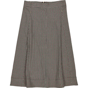Wyse Tan Red Check Madeleine Skirt