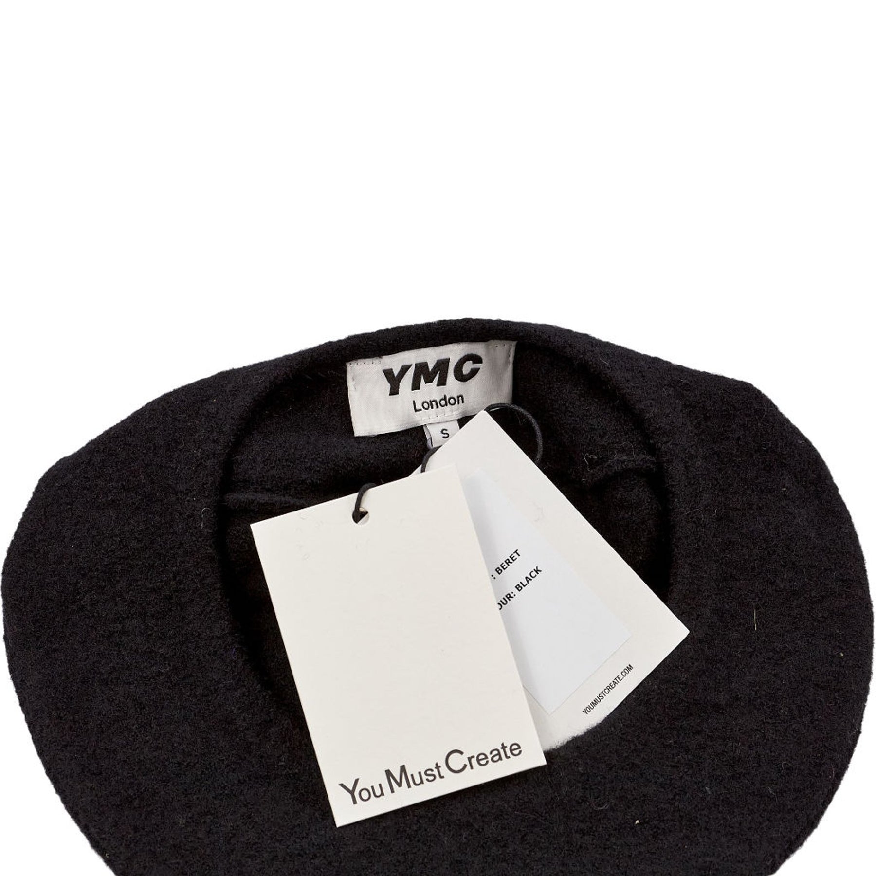 YMC Black Wool Beret