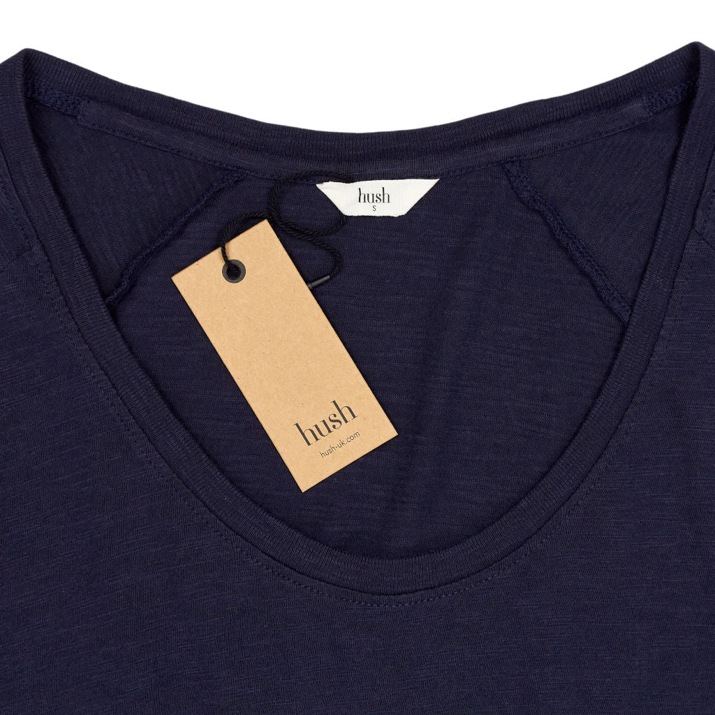 Hush Midnight Navy Cotton Slub Avalon Tee