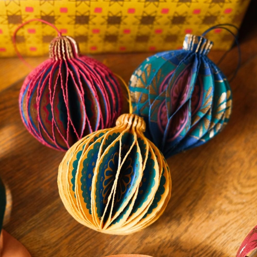 Honeycomb Bauble - 3 individual colours