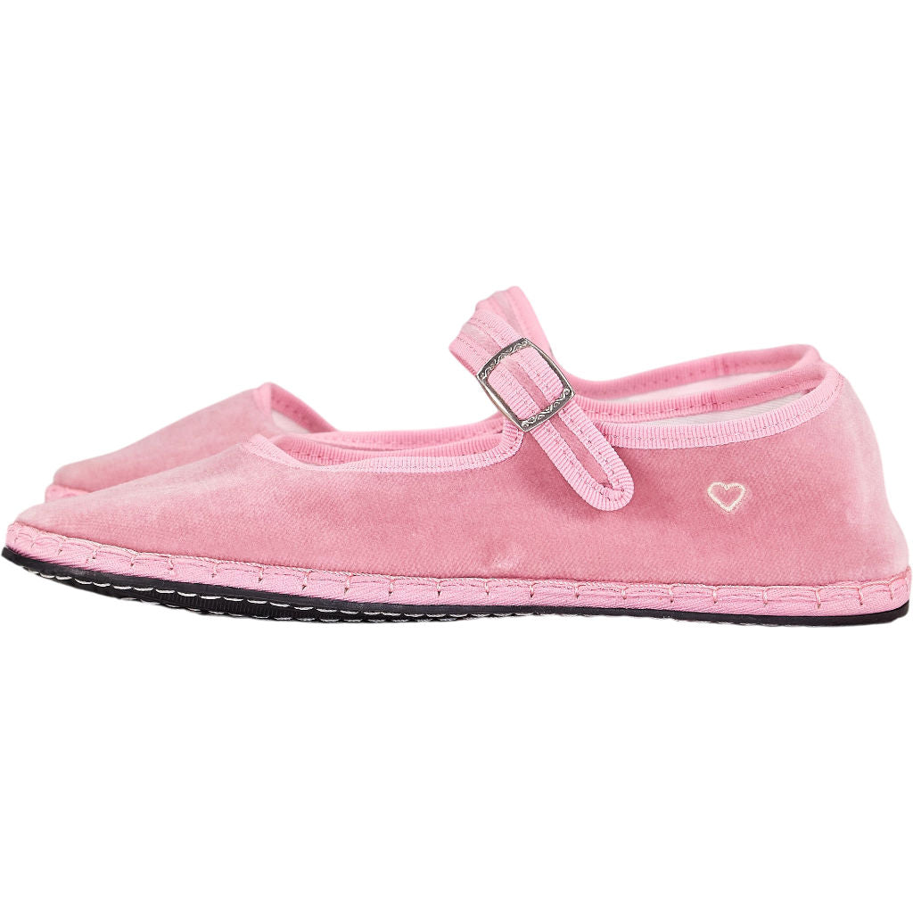 Drogheria Crivellini Pink Velvet Mary Jane Slippers