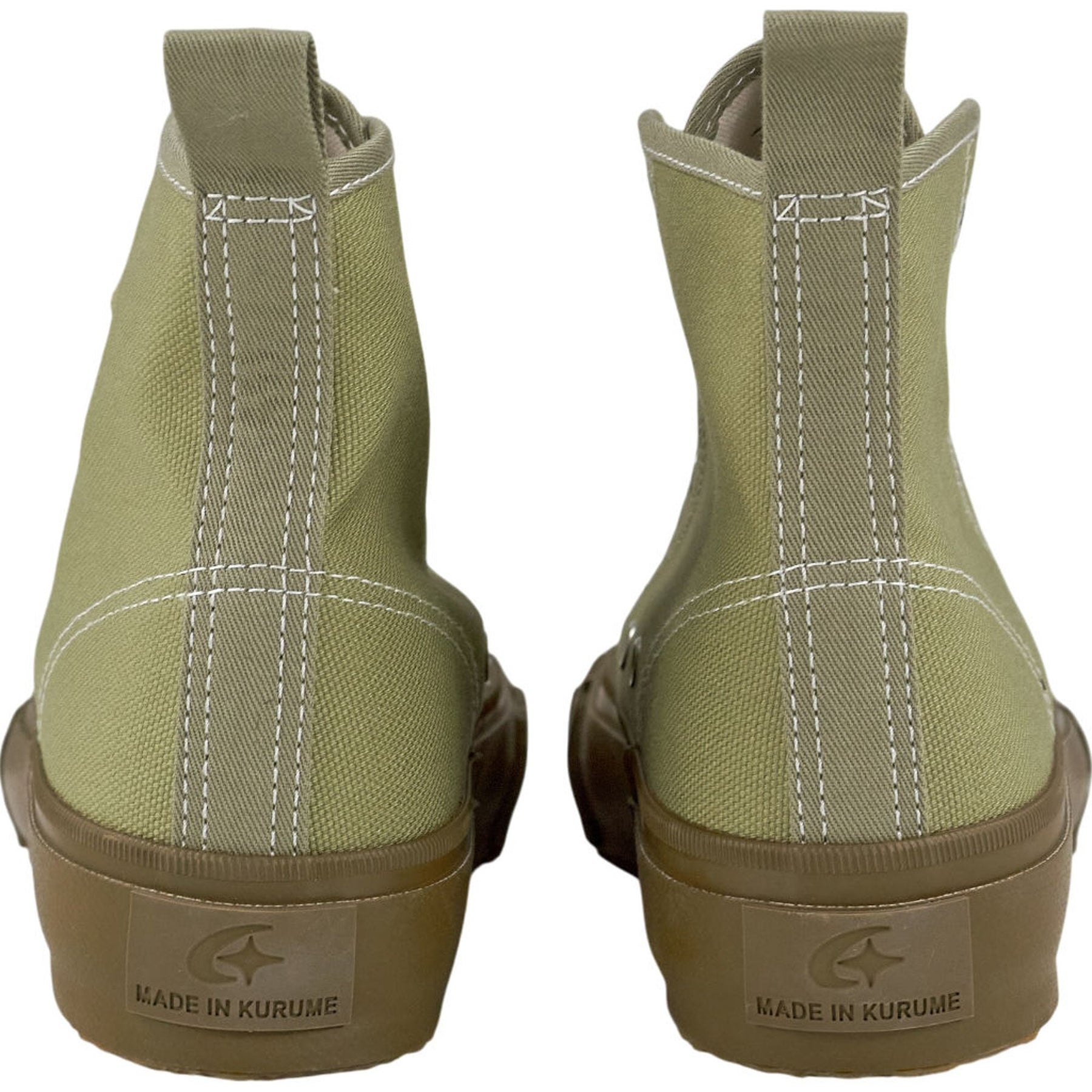MOONSTAR X YMC Olive Canvas High-Top Trainers