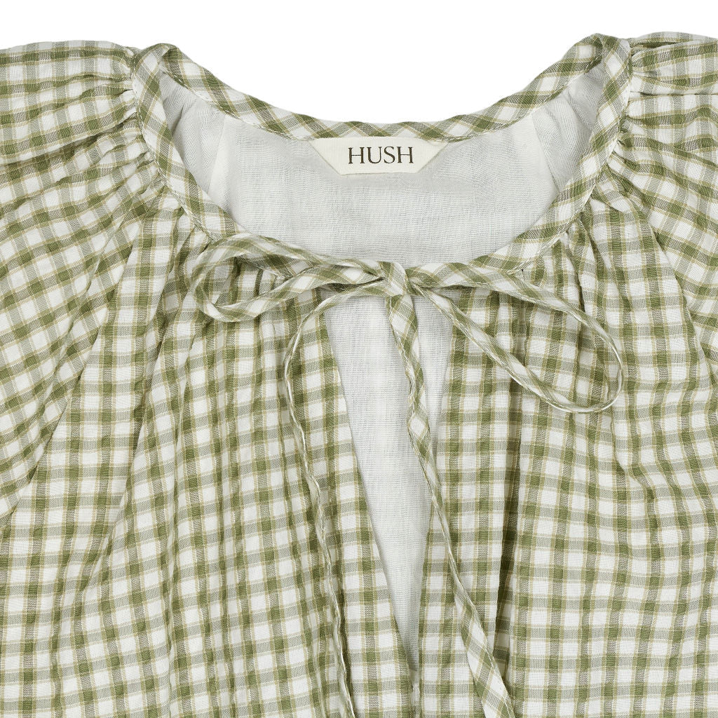 Hush Green Check Midi Dress