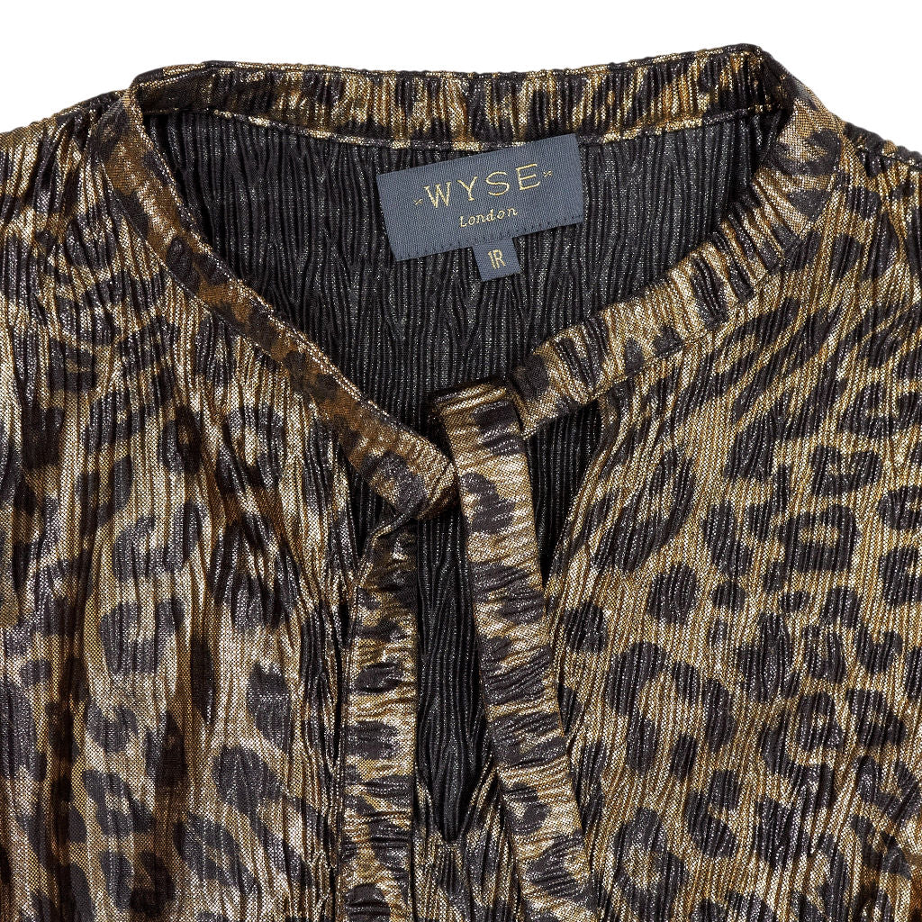 WYSE Leopard Print Midi Dress