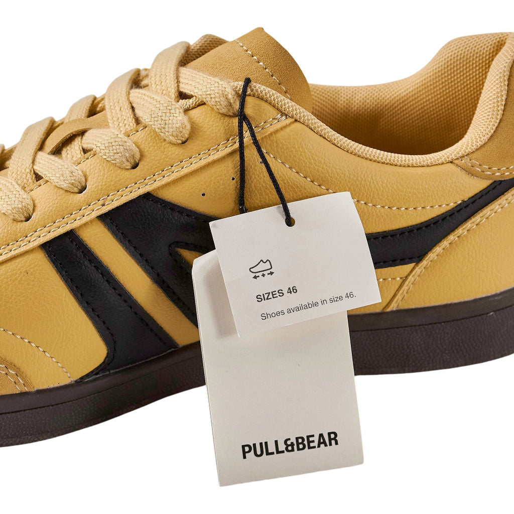 STWD Pull & Bear Yellow Faux Leather Sneakers