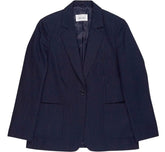 Baukjen Navy Carson Wool Blend Pinstripe Blazer Jacket