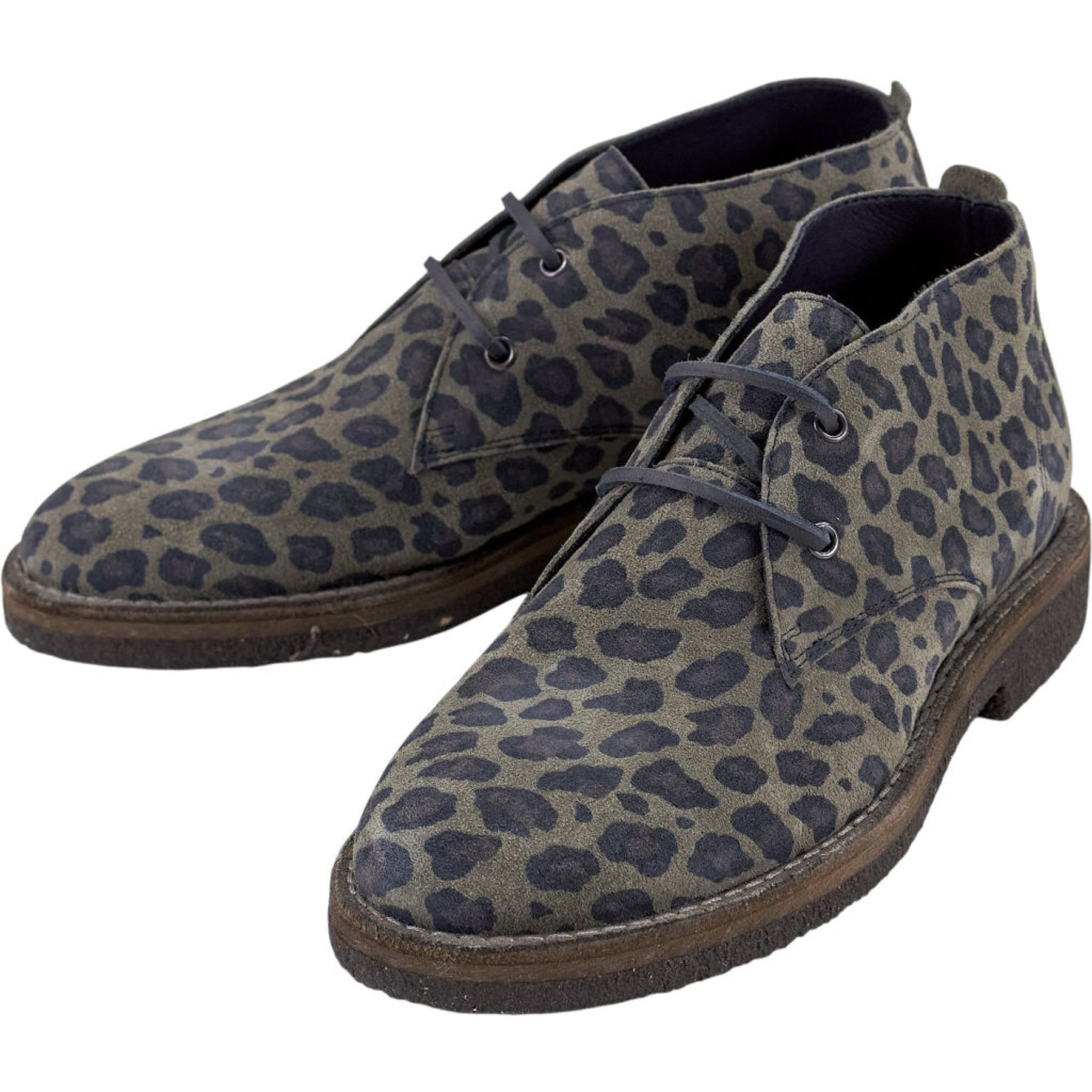 YMC Leopard Print Desert Boots