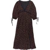 Springfield Black Floral Midi Dress