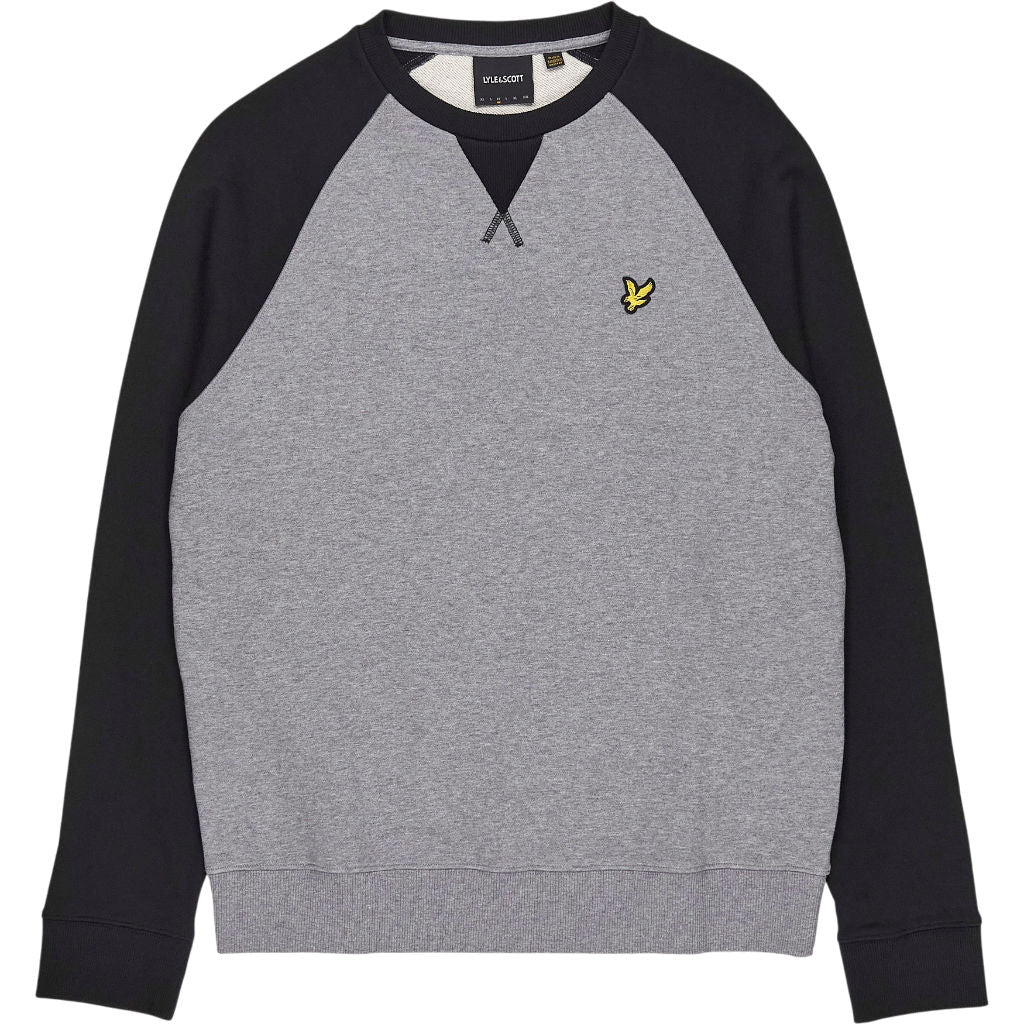 Lyle & Scott Grey Black Raglan Sweatshirt