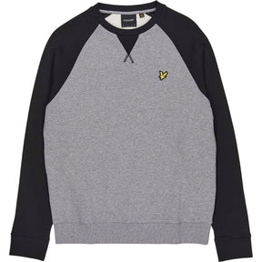 Lyle & Scott Grey Black Raglan Sweatshirt