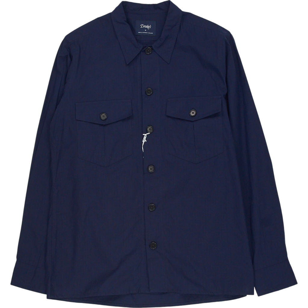 Drake's Navy Shirt Jacket  M