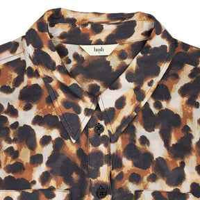Hush Leopard Print Button-Up Shirt