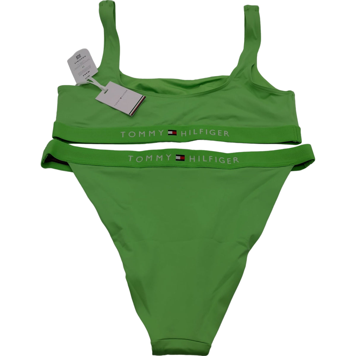 Tommy Hilfiger Green Polyamide Elastane Swimsuit