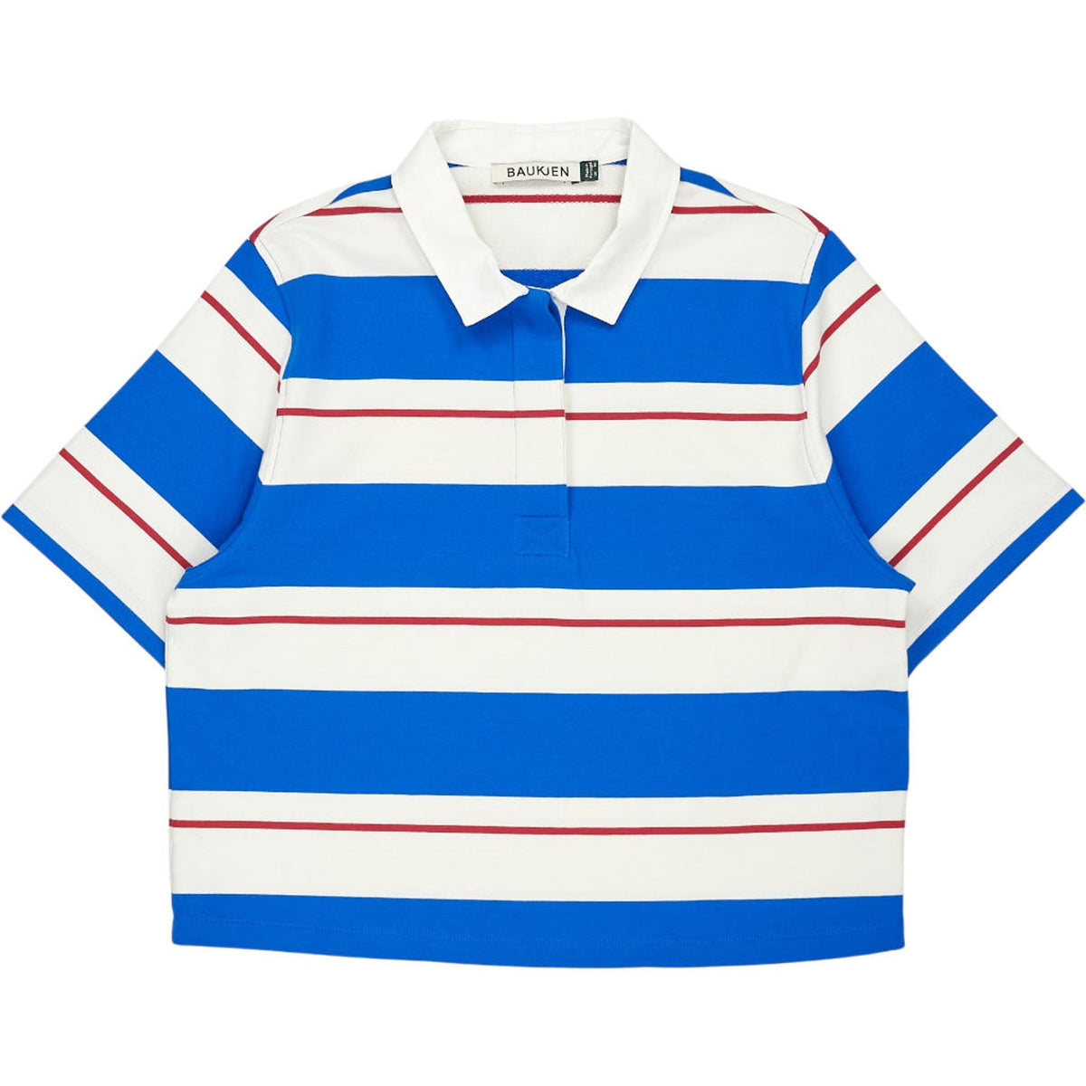 Baukjen Blue White Striped Polo Shirt