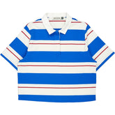 Baukjen Blue White Striped Polo Shirt