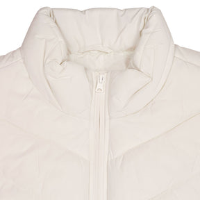 Lands' End White Quilted Puffer Vest