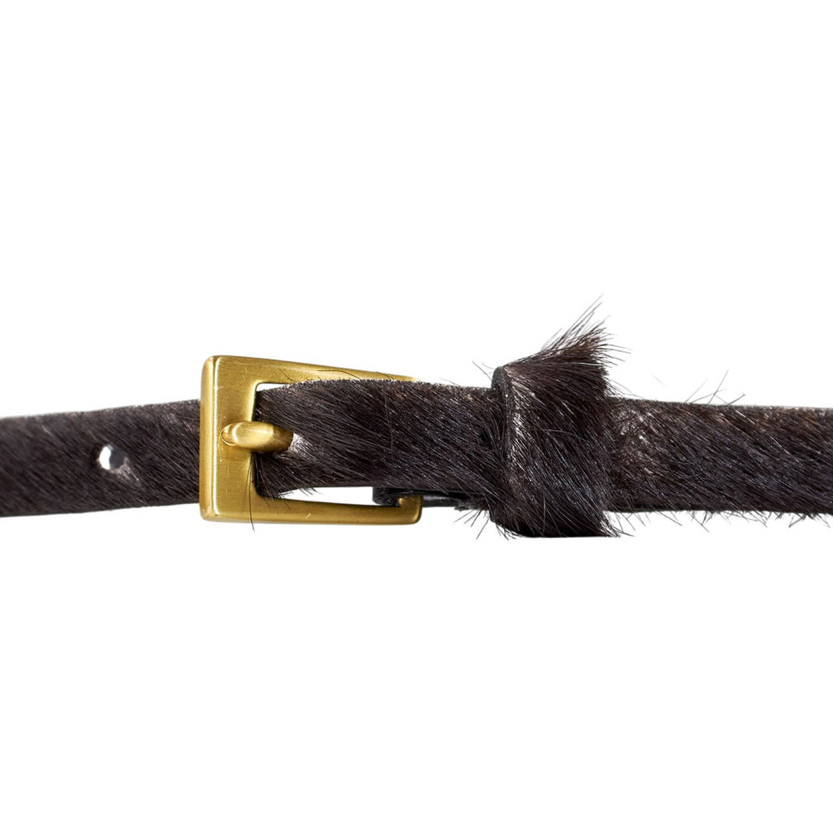 YMC Brown Pony-hair Belt