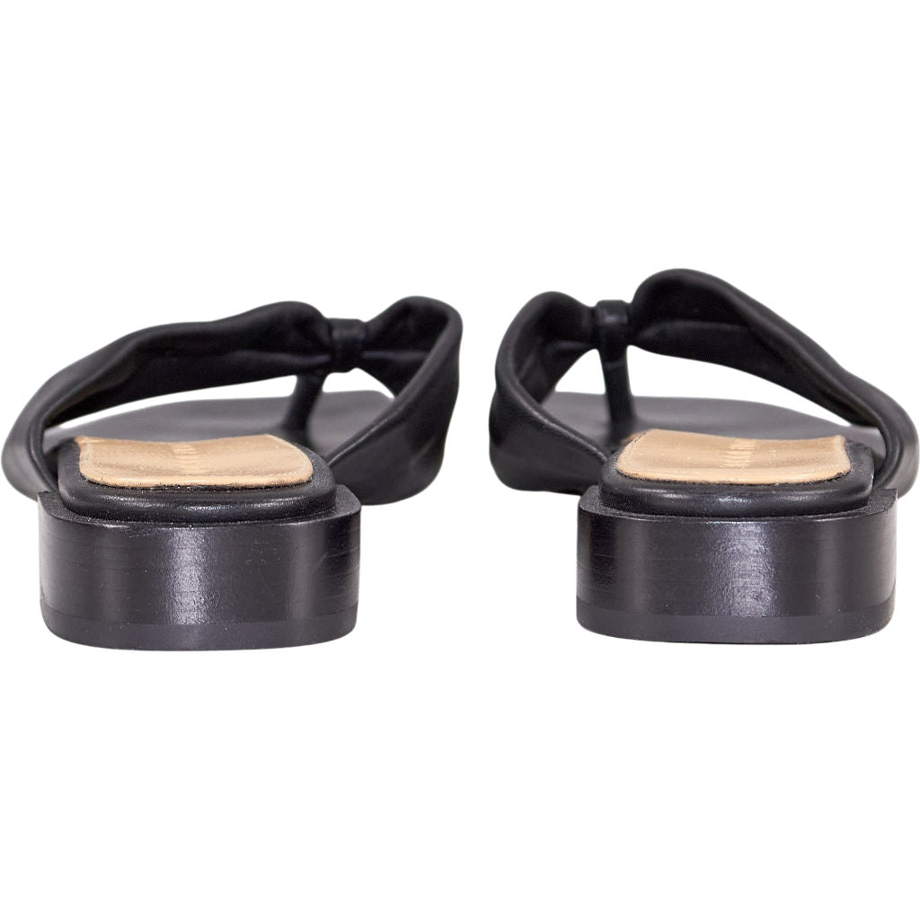 Dear Frances Black Leather Sandals
