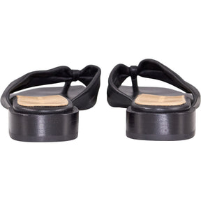 Dear Frances Black Leather Sandals