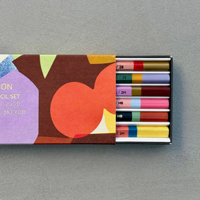 Pavilion Abstract Collage- Assemblage - Luxury 6 Piece Pencil Gift Set