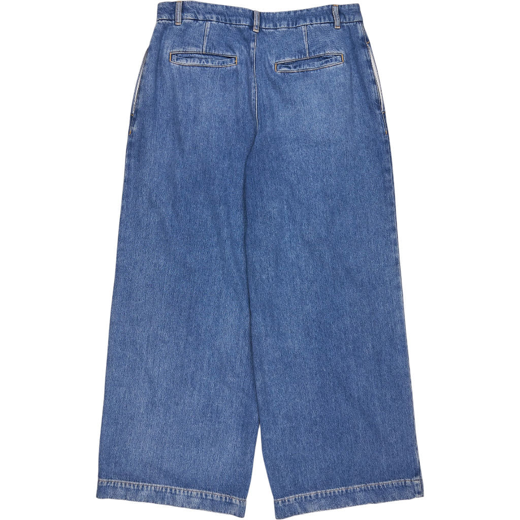 Hush Blue Lya Pleated Wide Leg Jeans