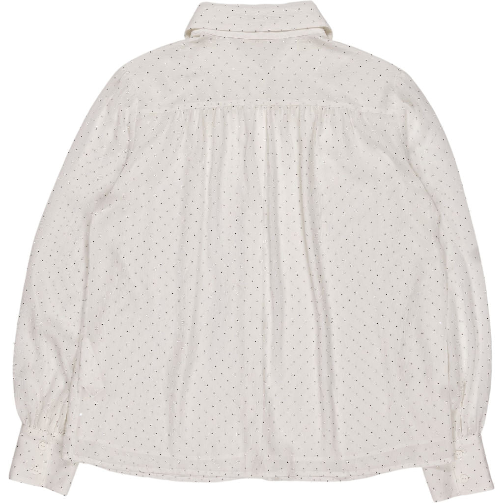 Hush White Pointy Collar Hot Studs Shirt