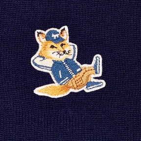 Maison Kitsuné Blue Wool Sweater