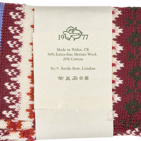Drake's Red Fair Isle Knit Socks