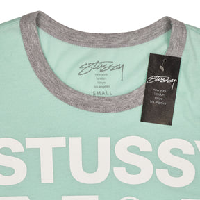 Stussy Mint Green Baby Crop Top T-Shirt