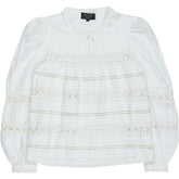 Wyse White Lace Detail Blouse