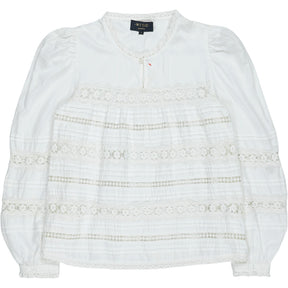 Wyse White Lace Detail Blouse