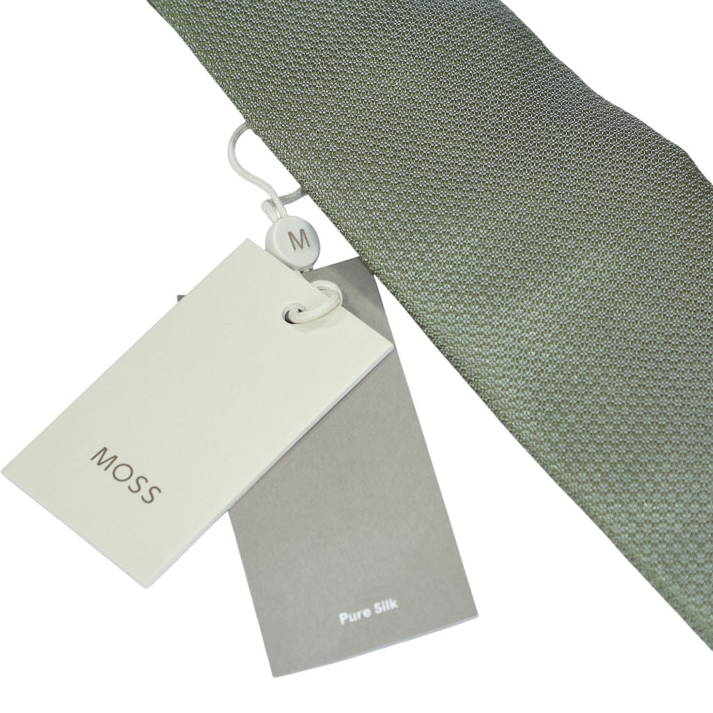 Moss Green Floral Pattern Silk Tie Bundle x 3