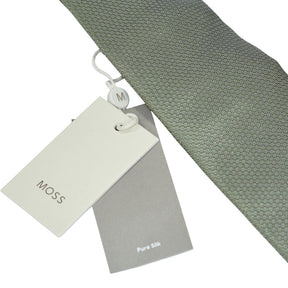 Moss Green Floral Pattern Silk Tie Bundle x 3