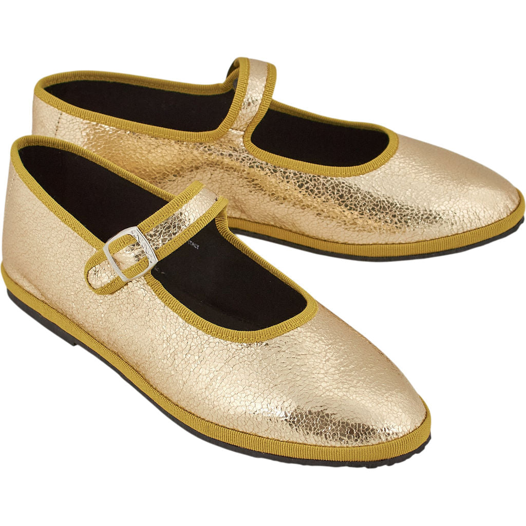 Drogheria Crivellini Gold Ness Mary Jane Shoes