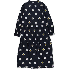 OMNES Black Daisy Print Dress