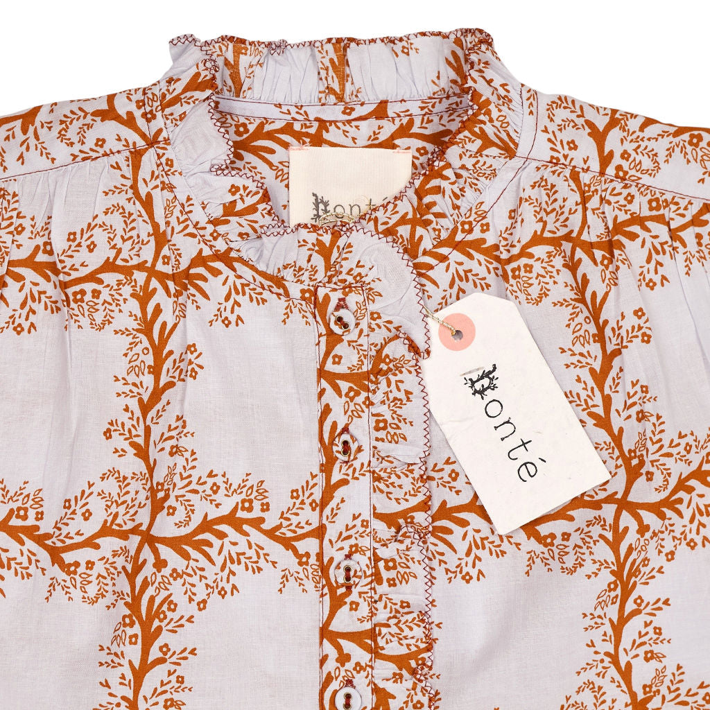 Bonte Ice Blue Patterned Anais Shirt