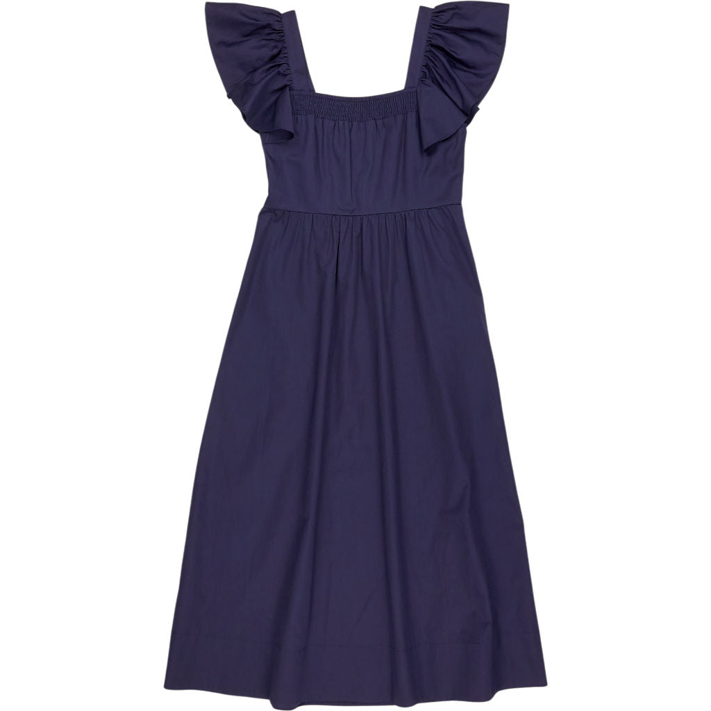 WYSE Midnight Ruffle Midi Dress