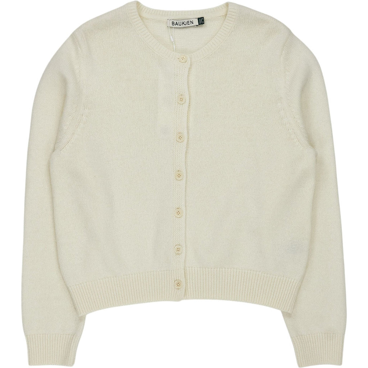 Baukjen Cream Wool Blend Crew Neck Cardigan