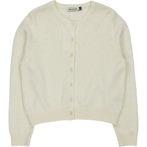 Baukjen Cream Wool Blend Crew Neck Cardigan