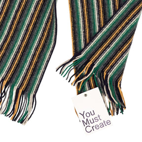 YMC Multicolour Striped Lambswool Scarf
