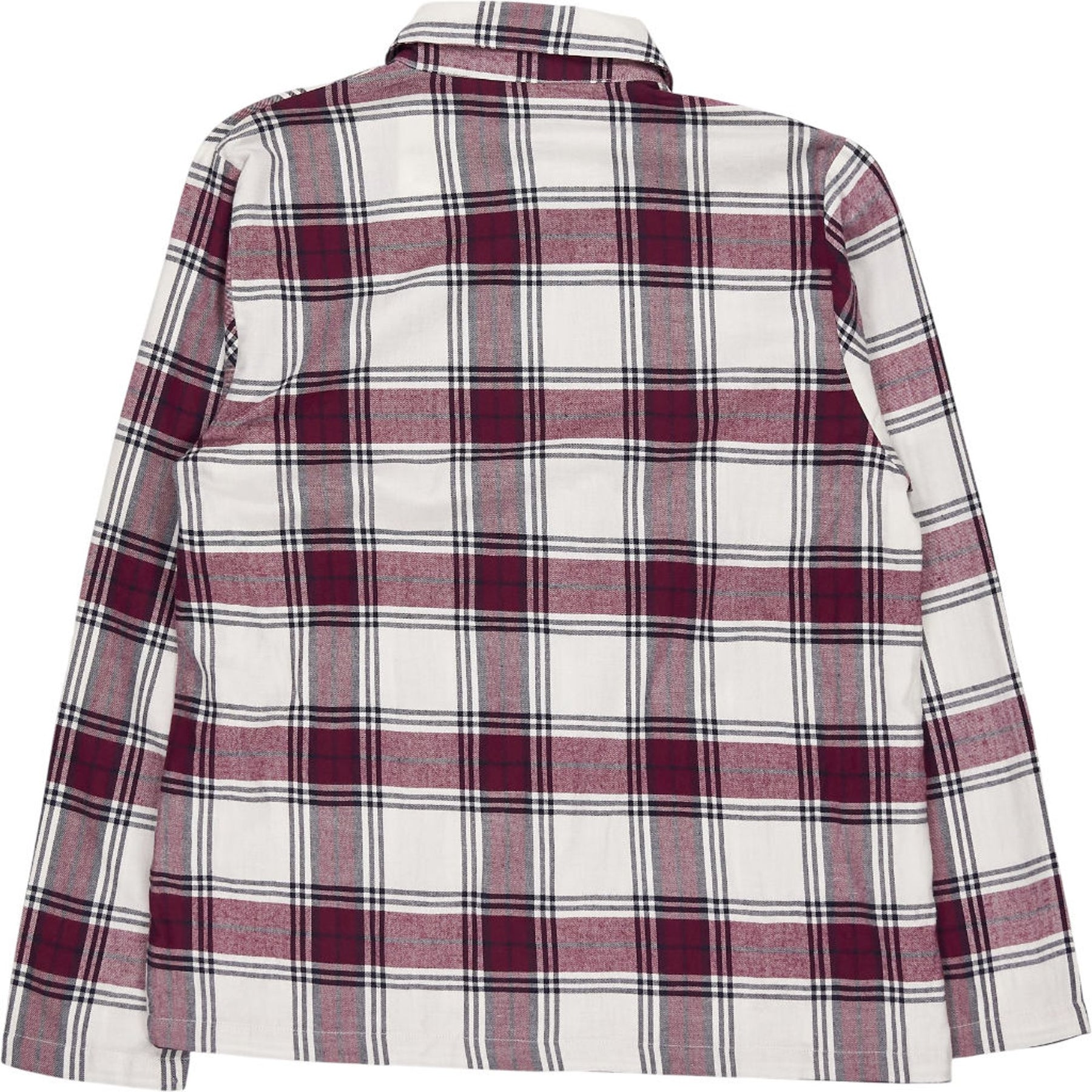 Schiesser Maroon White Check Shirt