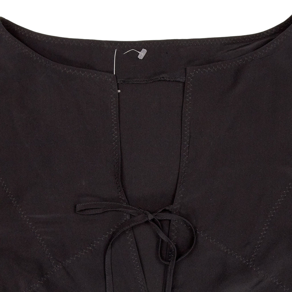 Aeffe Black Silk Long Sleeve Blouse
