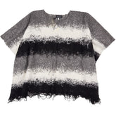 James Lakeland Black Grey Bicolor Tie Dye Knit